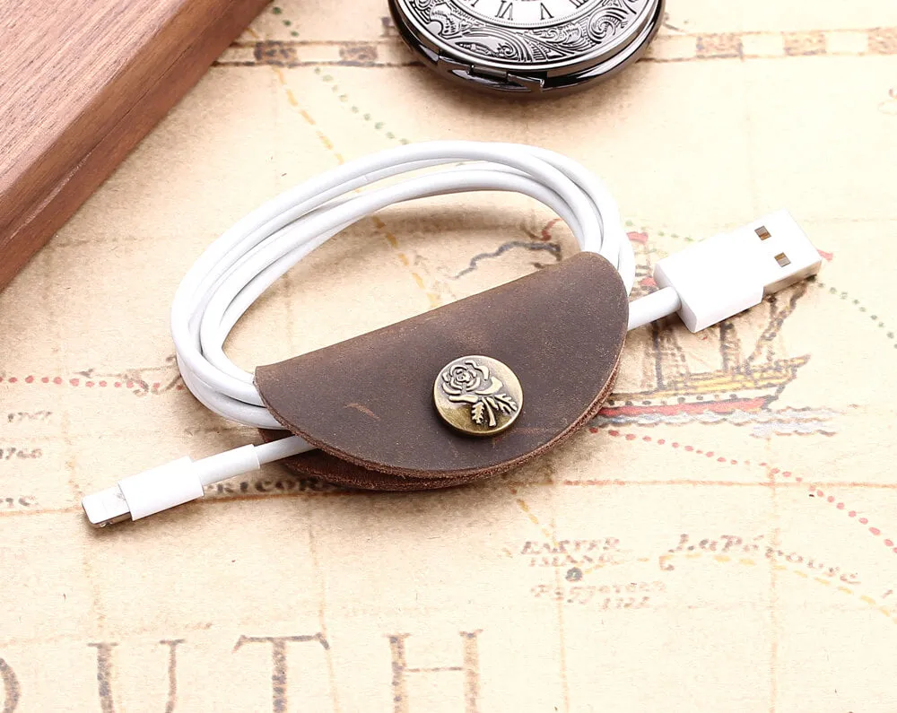 Convenient Leather Cable Organizer/Cable Keeper/Cable Ties