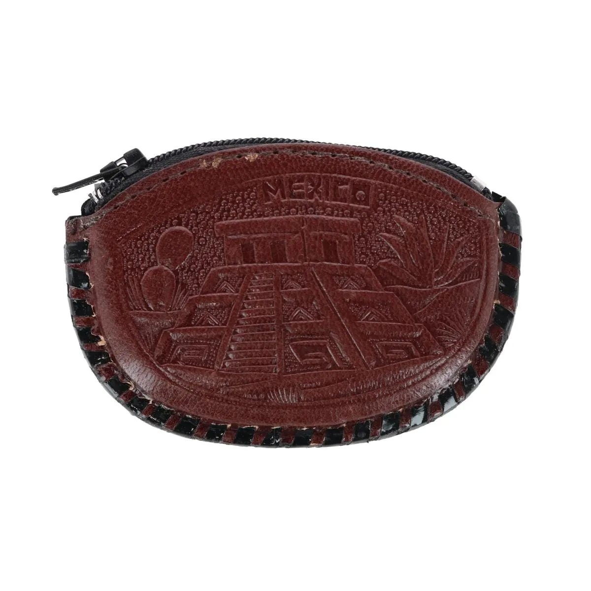 CTM® Women's Leather Embossed Coin Purse