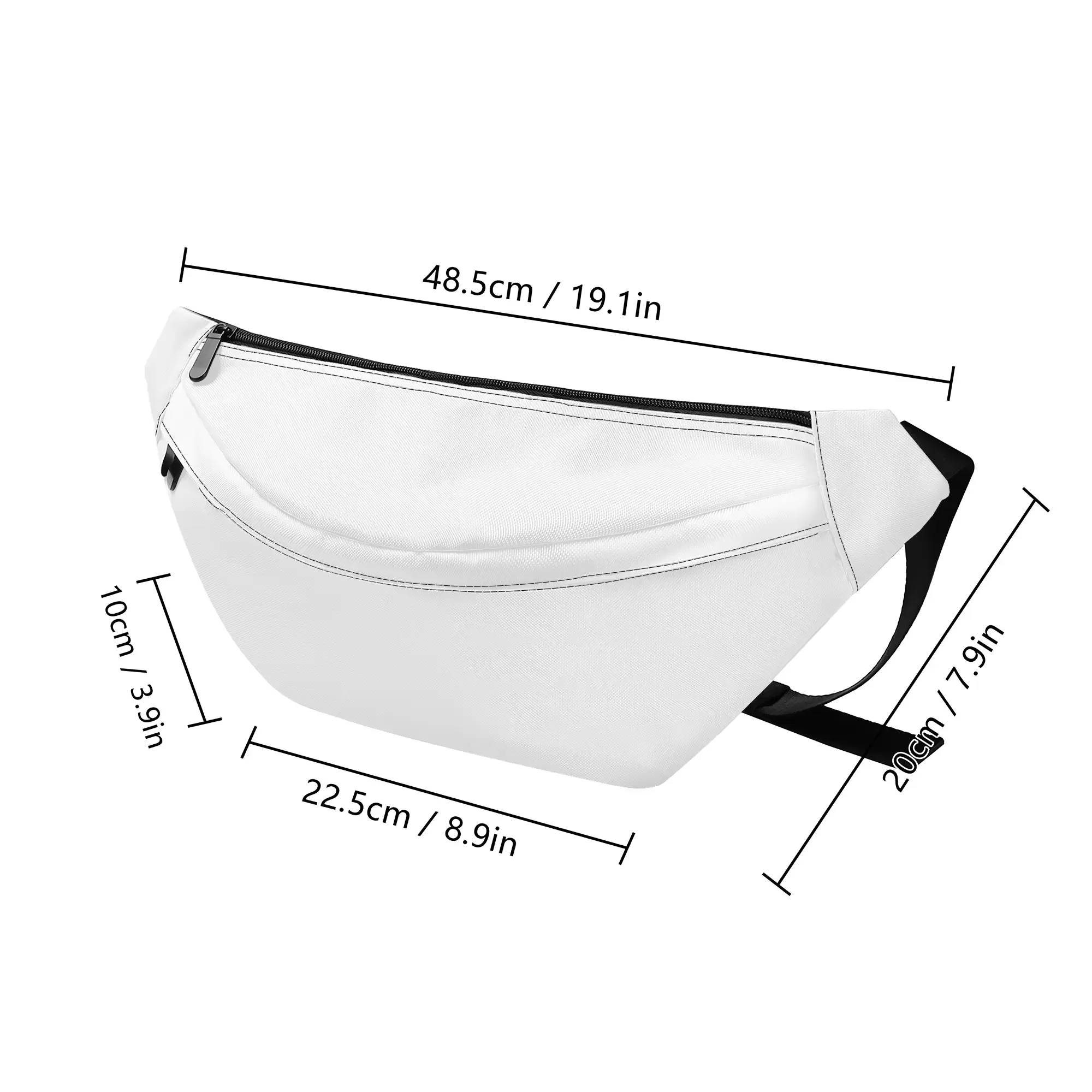 Customizable Double-Zipper Fanny Pack