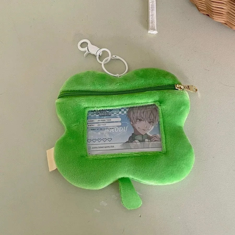 Cute Plush Coin Purse Transparent Keychain Bag