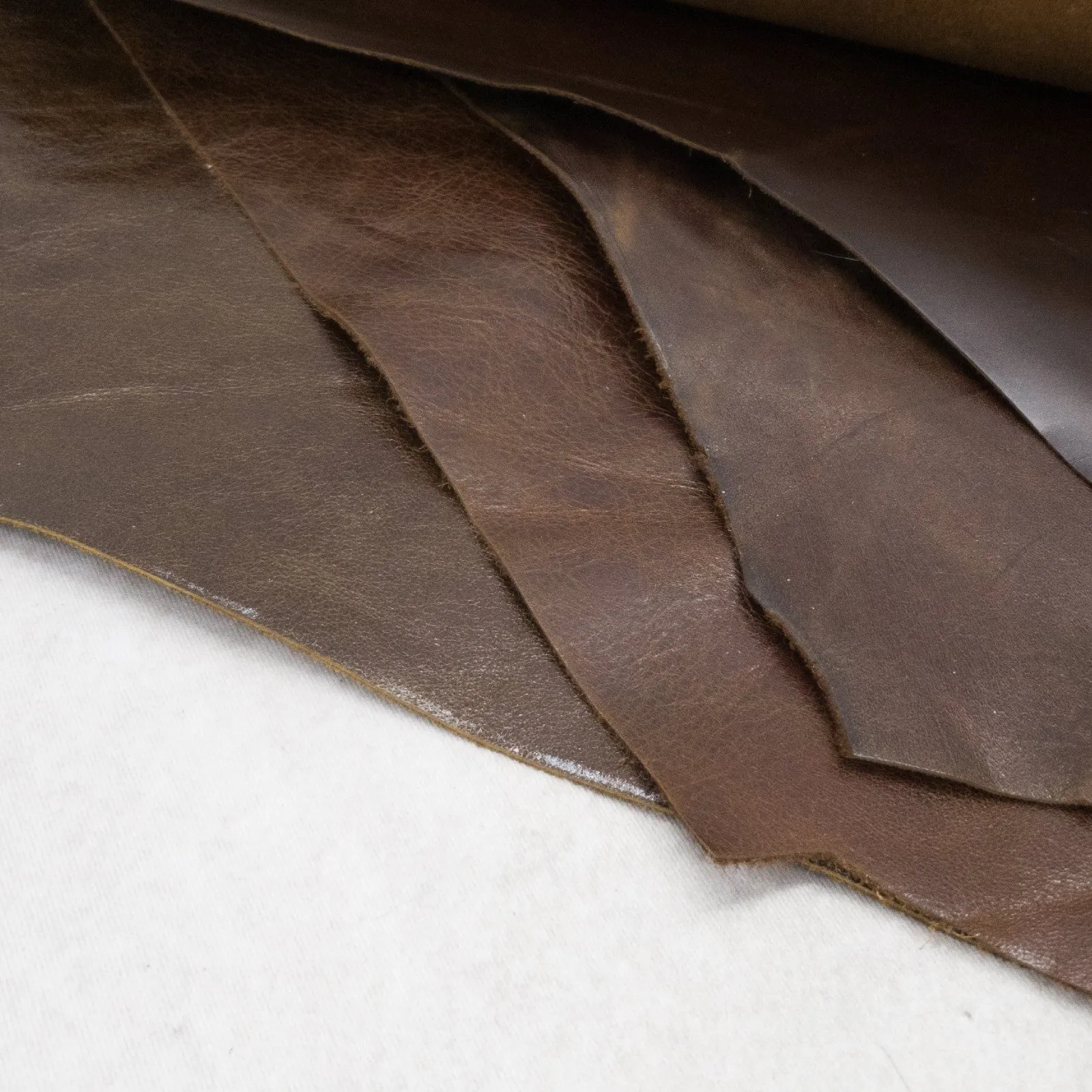 Dark Brown, 2-4 oz, 3-10 Sq Ft, Upholstery Cow Project Pieces