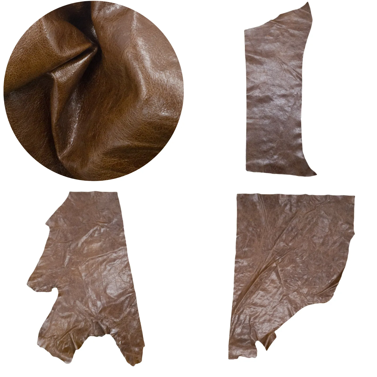 Dark Brown, 2-4 oz, 3-10 Sq Ft, Upholstery Cow Project Pieces