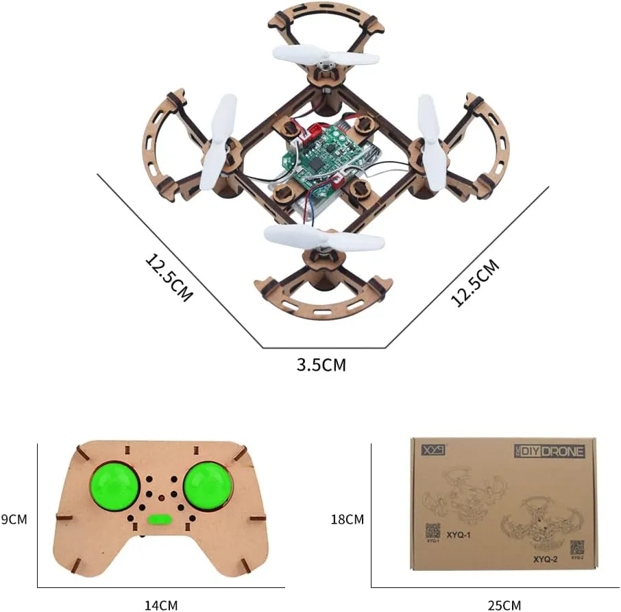 DIY Mini Wooden Drone RC Quadcopter Building Kits