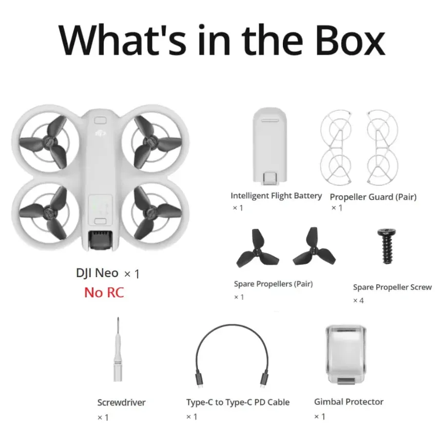 DJI NEO Drone Mini FPV Drone for DJI RC-N3 RC-N2 RC2 Goggles 3 RC Motion 3 orginal brand new in stock