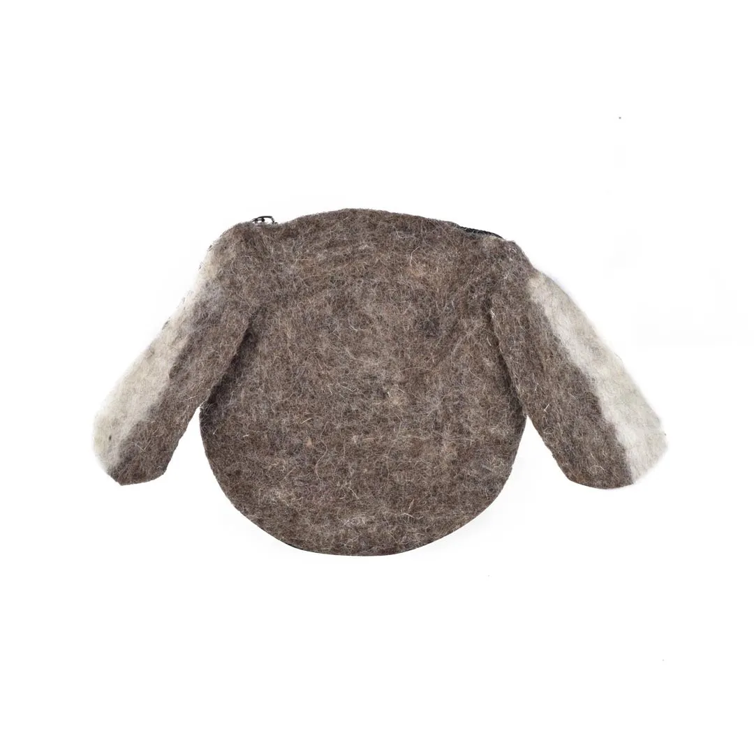 DOGGY WOOL FELT COIN PURSE