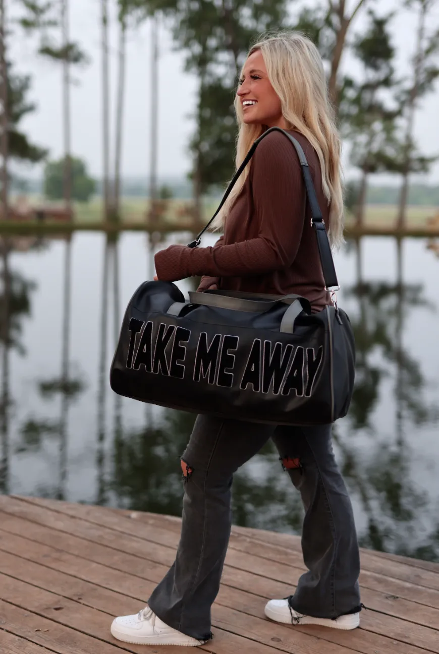 Duffle Bag Take Me Away Black and Grey