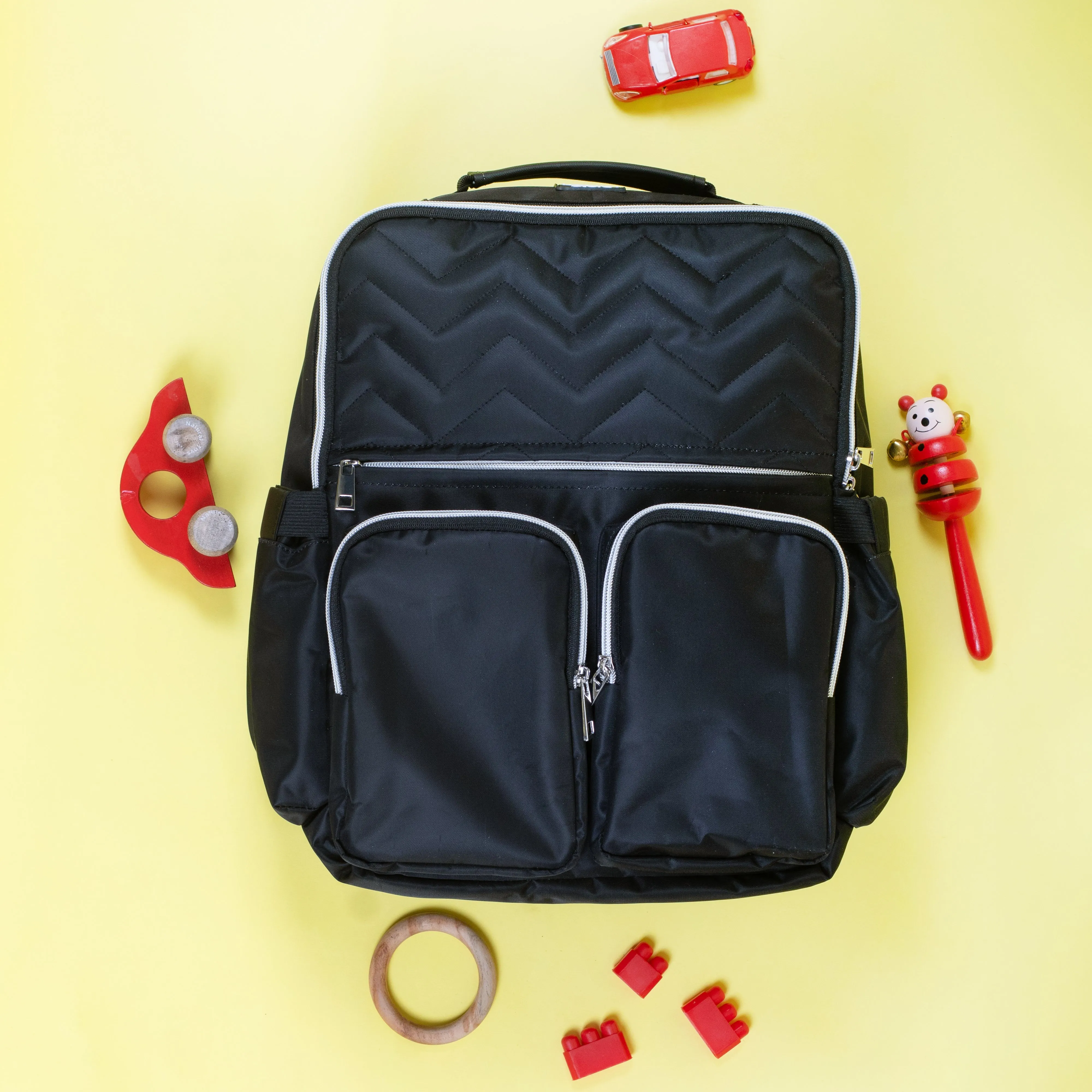 Ebony Black Diaper Bag