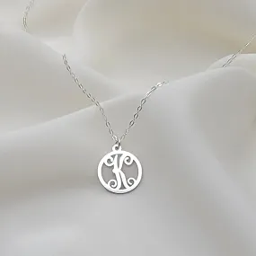 Fancy Letter Monogram Initial Necklace - CG450N. Starts at