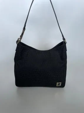 FENDI | ZUCCHINO SHOULDER BAG | BLACK