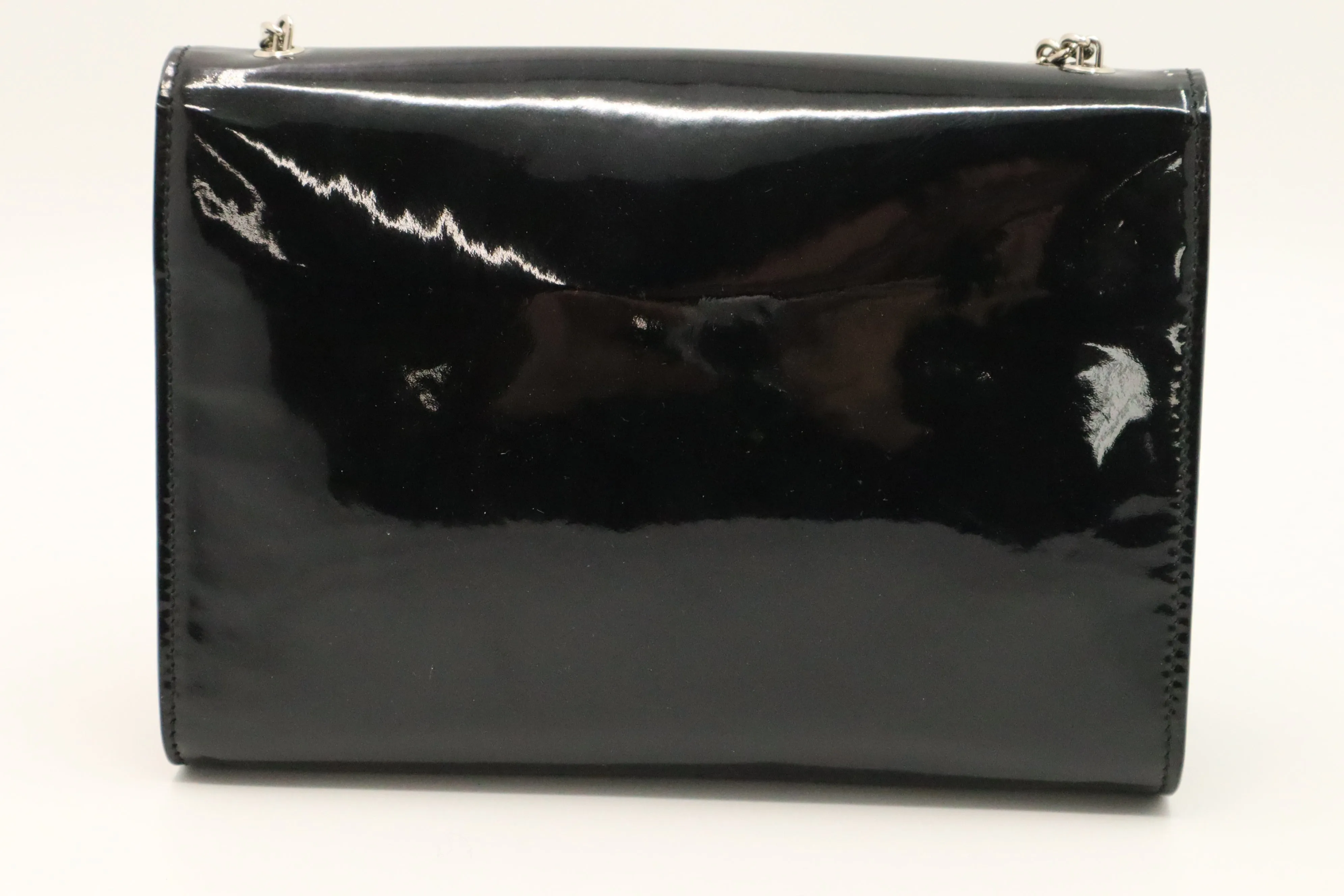 Ferragamo Ginny in Vera Bow Black Patent Leather