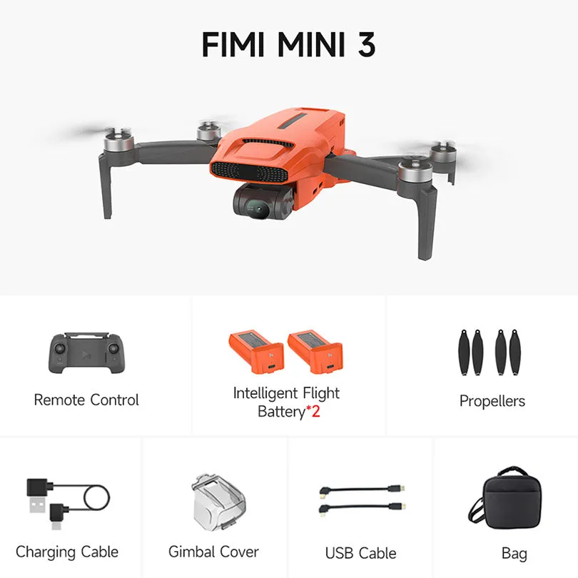 FIMI X8 MINI 3 Performance version 4K Drone 9KM FPV 4K Camera HDR Video 3-axis Mechanical Gimbal 245g 5G GPS Quadcopter