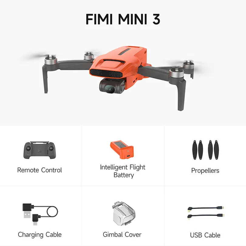 FIMI X8 MINI 3 Performance version 4K Drone 9KM FPV 4K Camera HDR Video 3-axis Mechanical Gimbal 245g 5G GPS Quadcopter