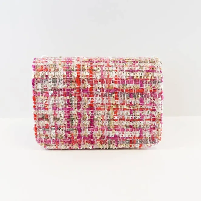 Floral & Bow Tweed Purse