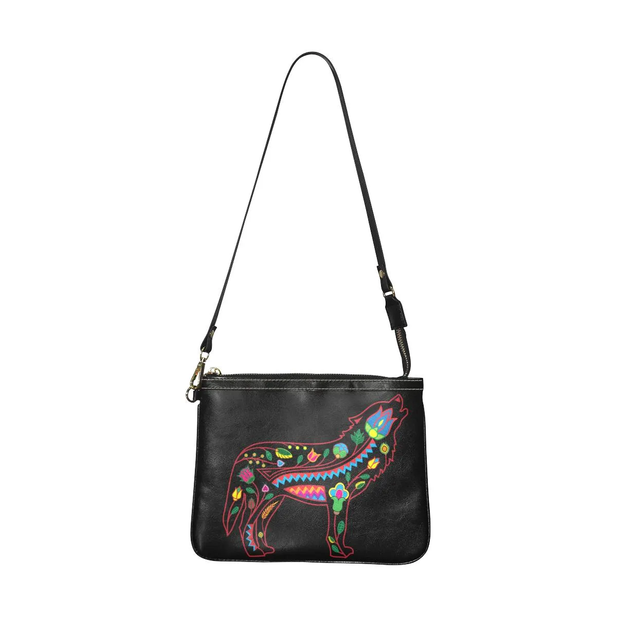 Floral Wolf Small Shoulder Bag