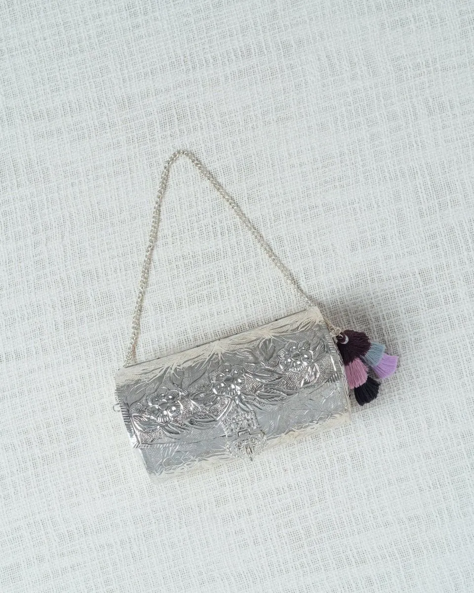 Foliage Lath Purse (Silver)