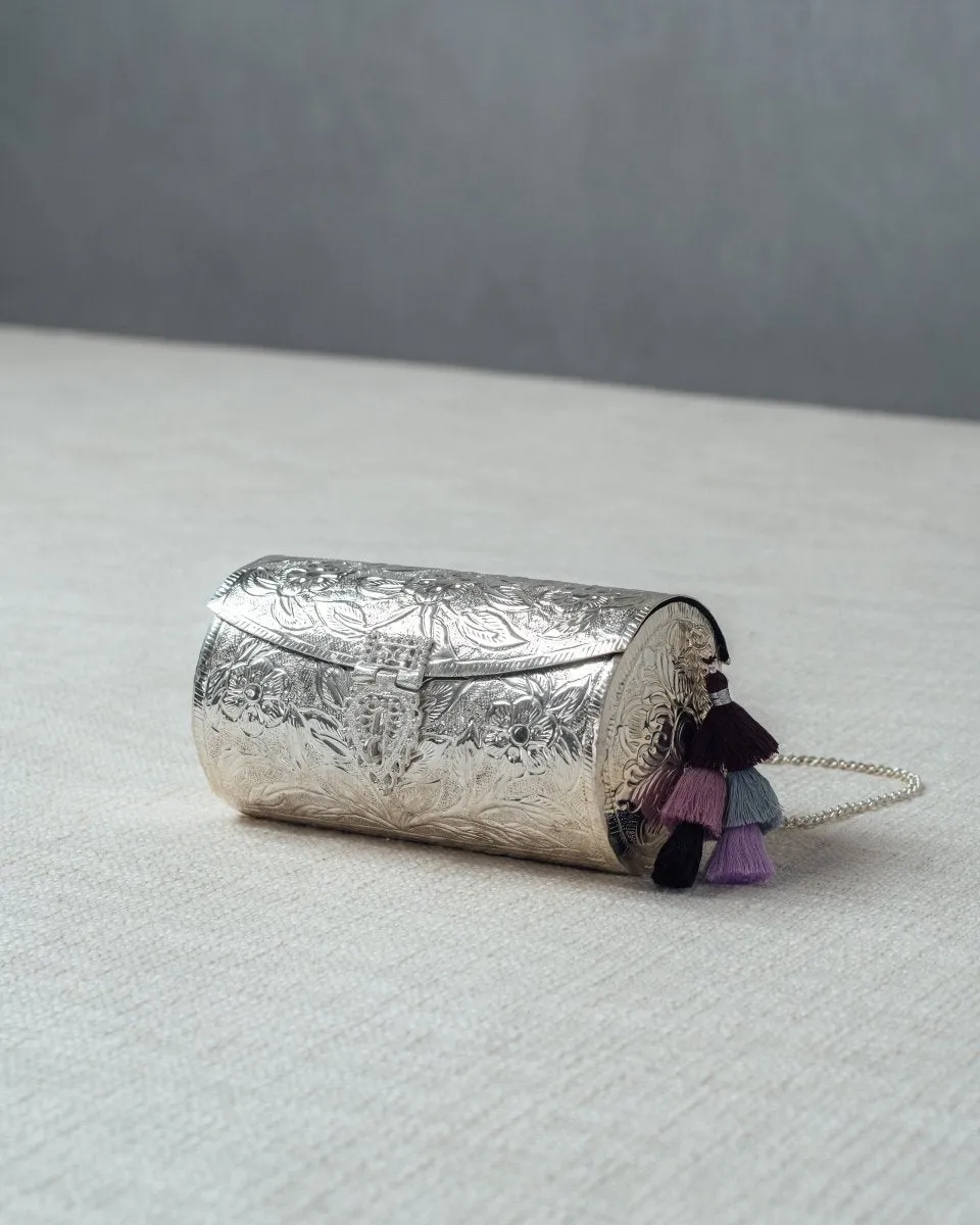 Foliage Lath Purse (Silver)