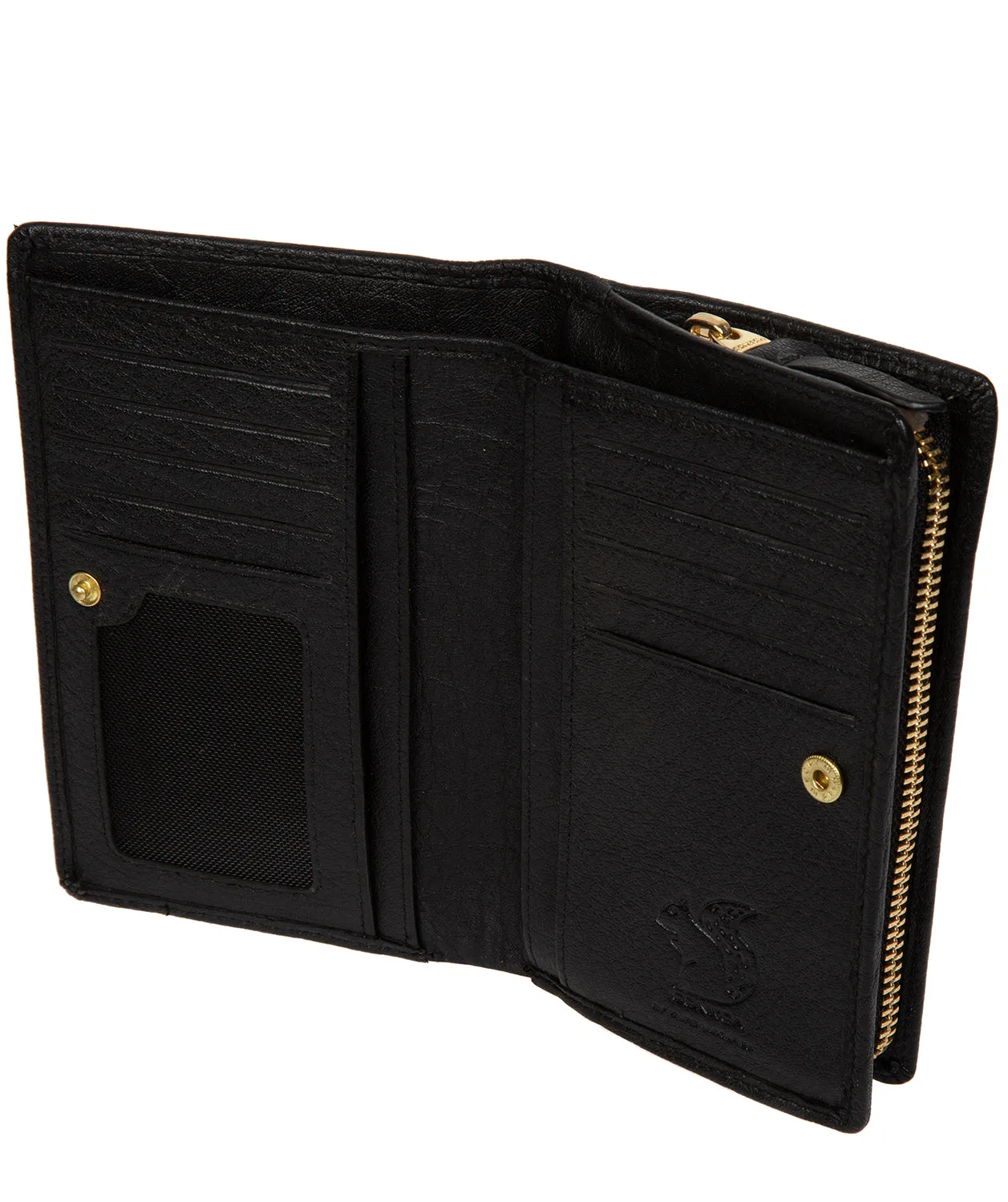 'Fran' Black Leather RFID Purse