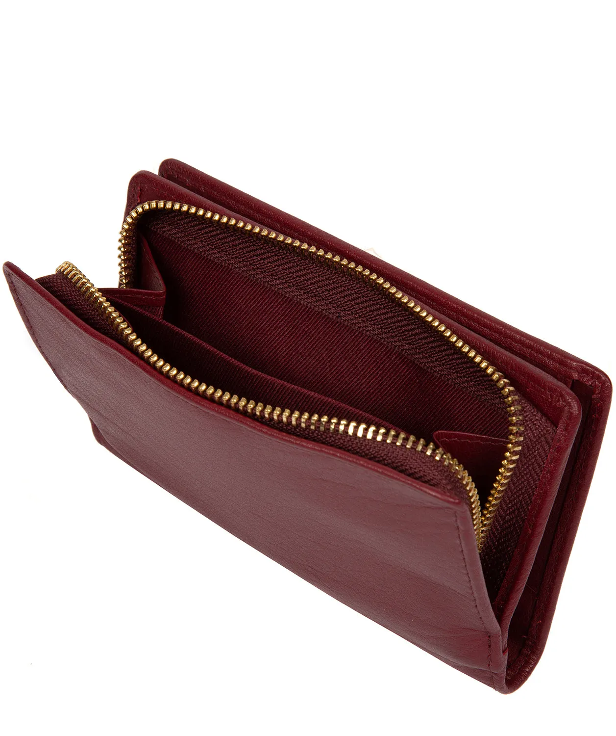 'Fran' Deep Red Leather RFID Purse