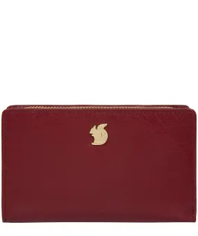 'Fran' Deep Red Leather RFID Purse