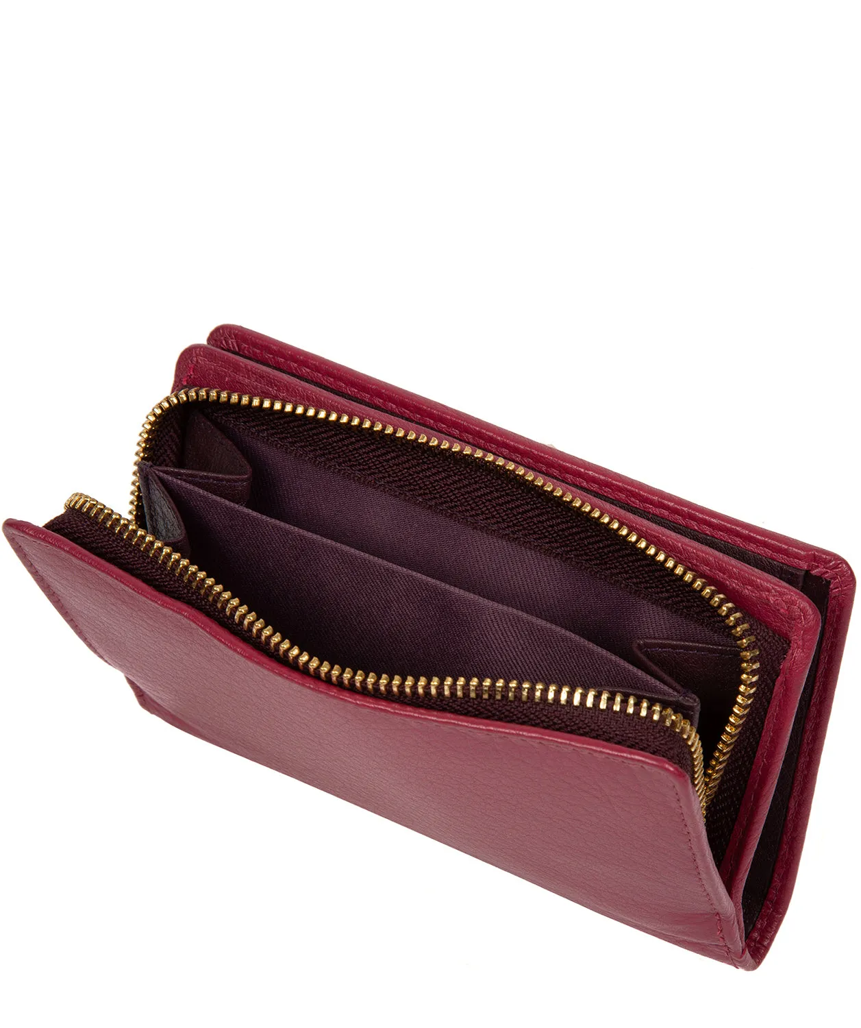 'Fran' Orchid Leather RFID Purse