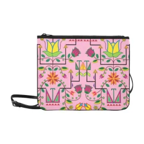 Geometric Floral Summer-Sunset Slim Clutch Bag