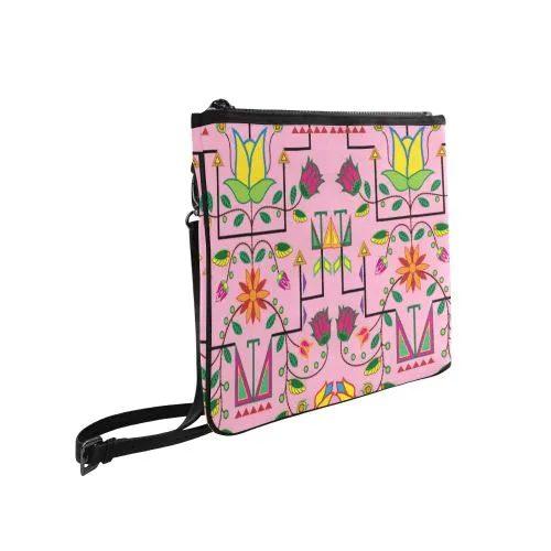 Geometric Floral Summer-Sunset Slim Clutch Bag