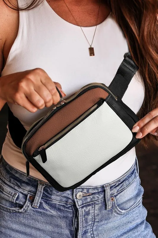 Get Ready Crossbody Purse Black & White