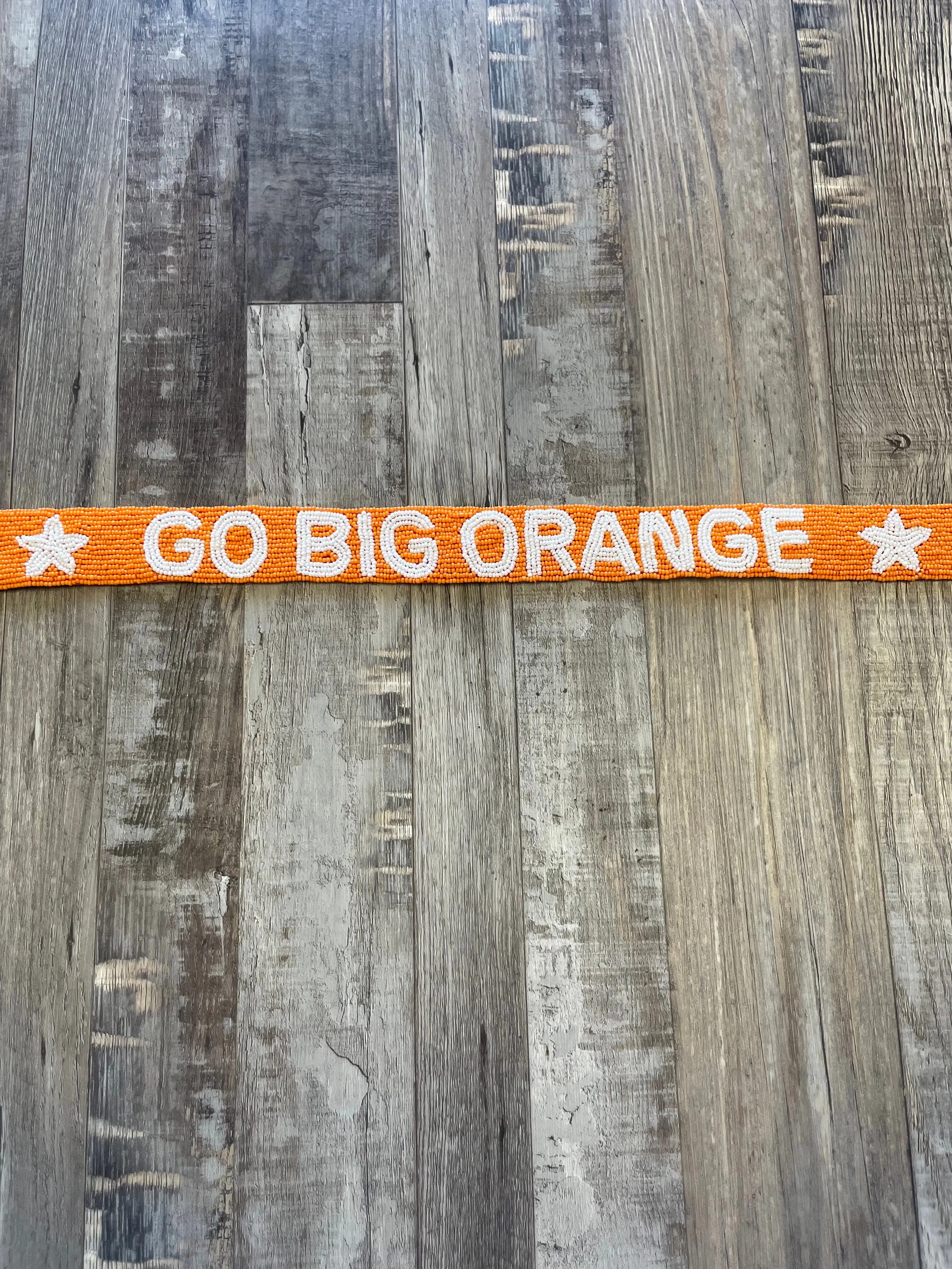 Go Big Orange Beaded Purse Strap - Orange