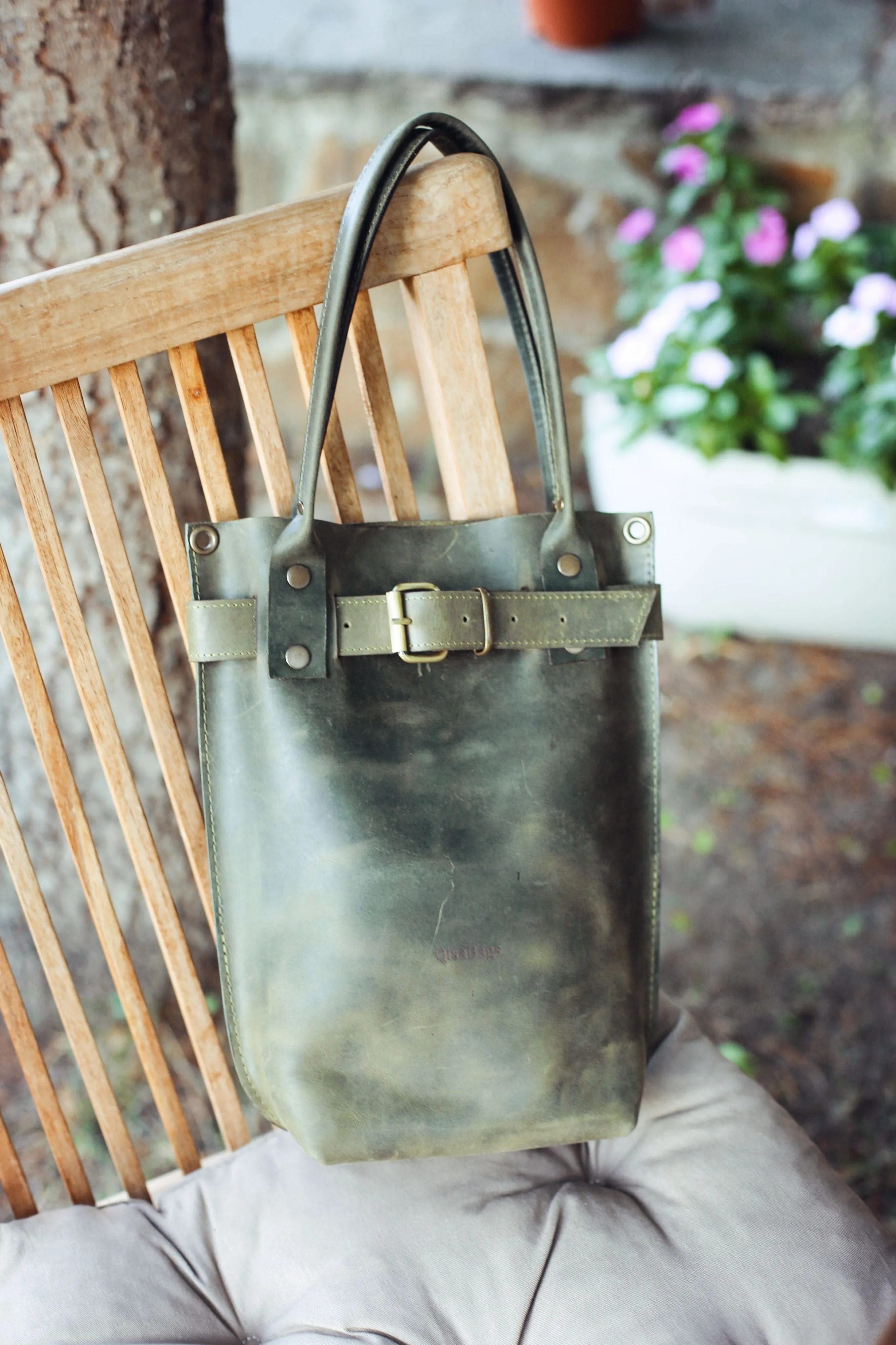 Green Leather Handbag