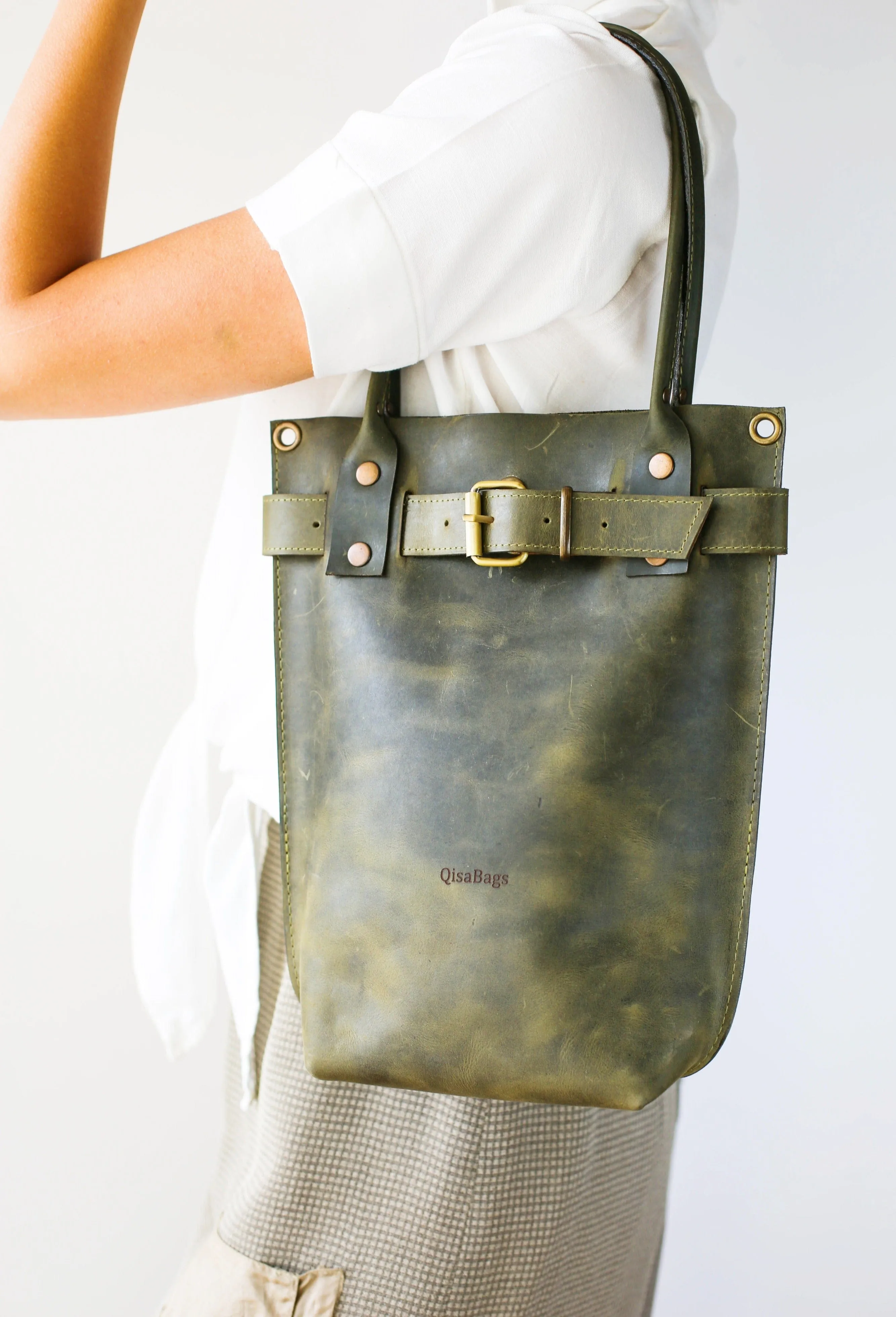 Green Leather Handbag