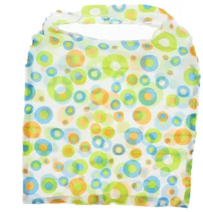 Green Polka Dot Shopping Bag in Pocket Pouch