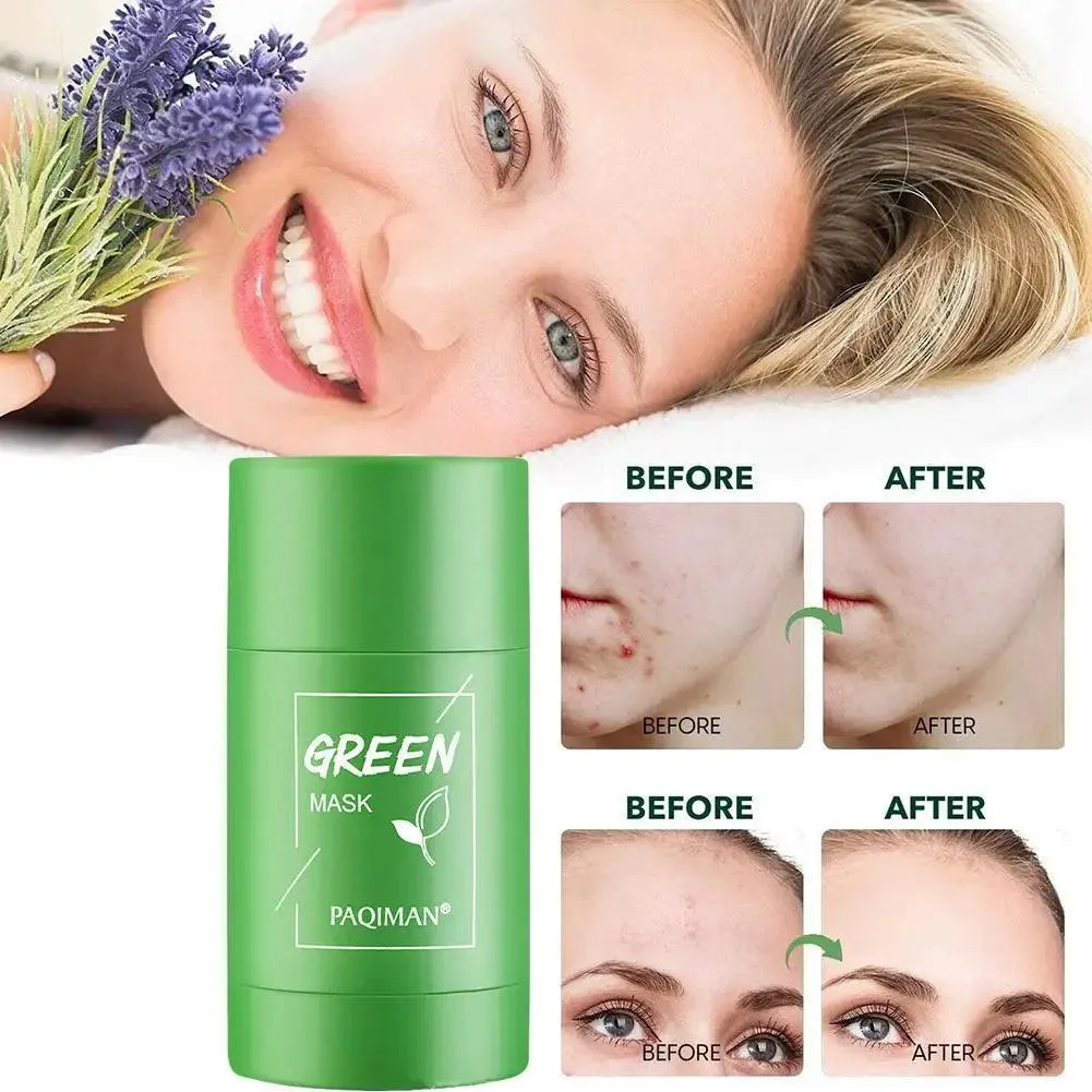 Green Tea & Eggplant Acne Relief Stick Mask for Deep Cleansing and Hydration