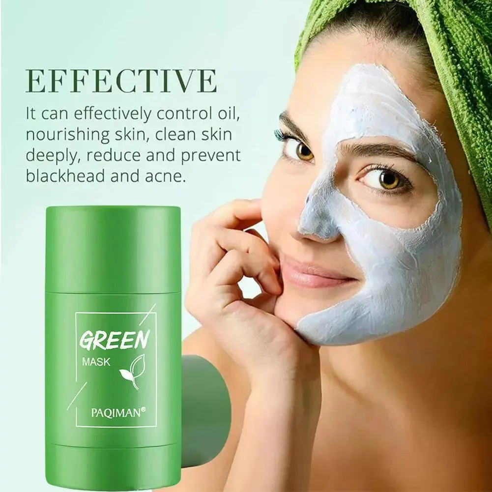 Green Tea & Eggplant Acne Relief Stick Mask for Deep Cleansing and Hydration