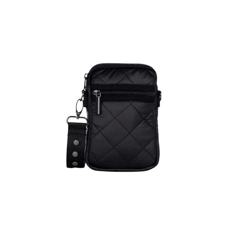 HA Bag Grayson Cellphone Bag/SOLO Black Leatherette Puffer