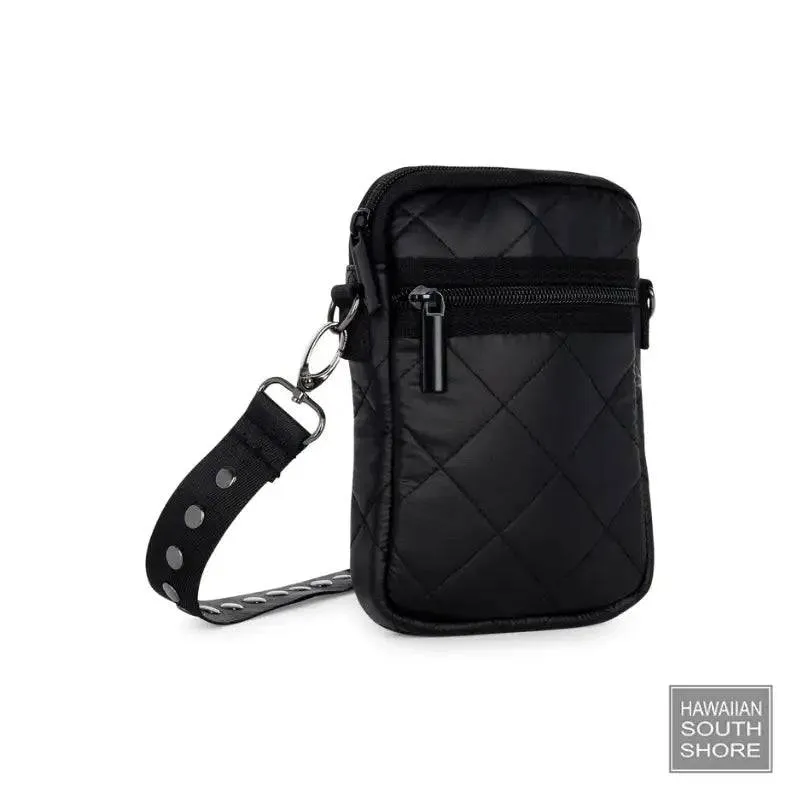 HA Bag Grayson Cellphone Bag/SOLO Black Leatherette Puffer