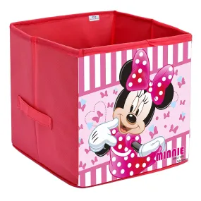 Heart Home Non-Woven Minnie Print Flodable Storage Box/Wardrobe Organizer For Home Decor (Pink) 54HH4242.