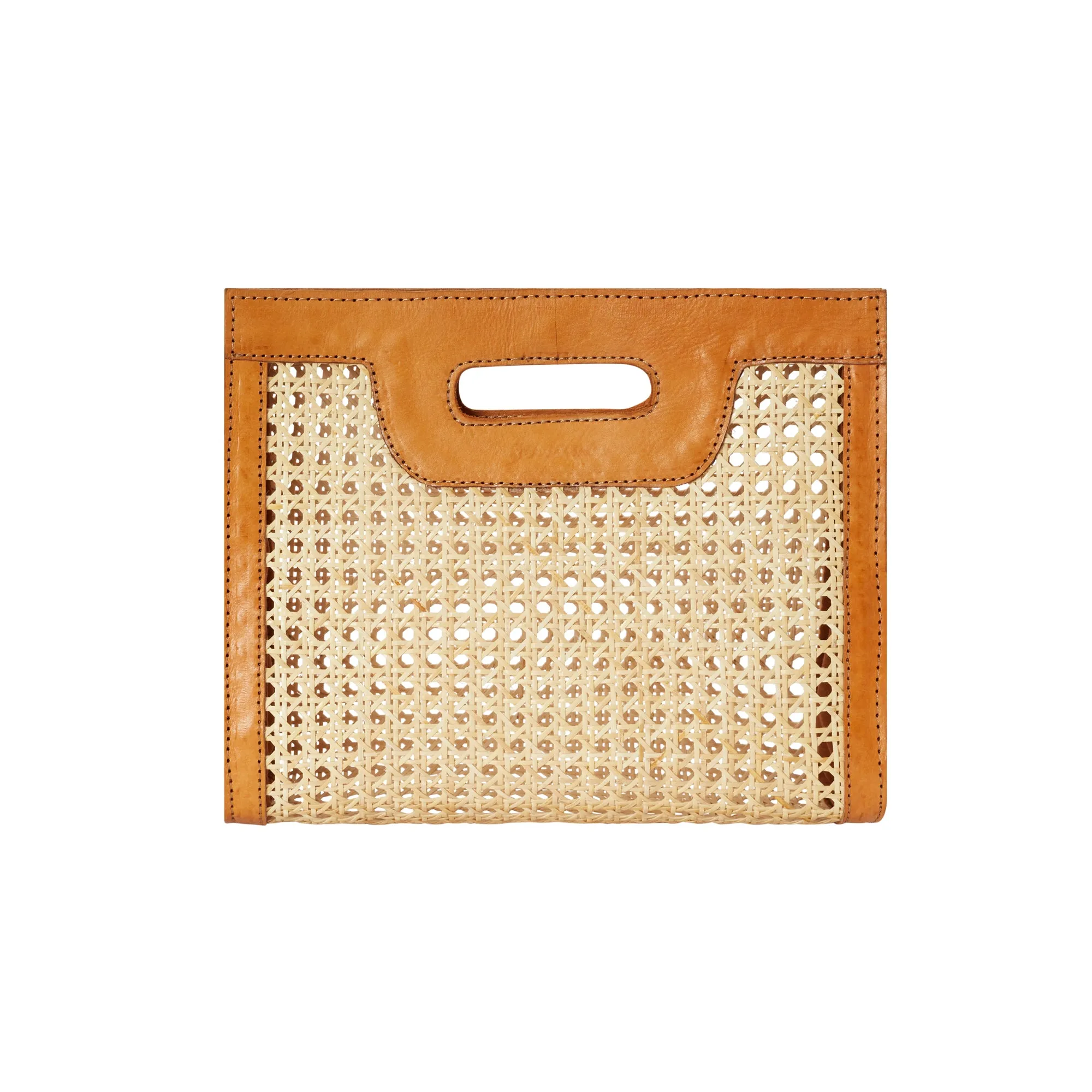 Helena Cane Webbing Leather Clutch