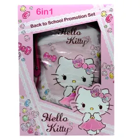 HELLO KITTY BACK TO SCHOOL TROLLEY BAG 6 IN 1 PROMOTION SET HKPR23-4