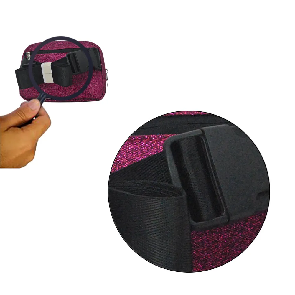 Hot Pink Glitter NGIL Belt Bag