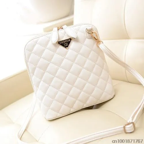 Hot selling! Women Fashion Small Shell Leather Plaid Handbag/Women Messenger Bags/Crossbody Bag