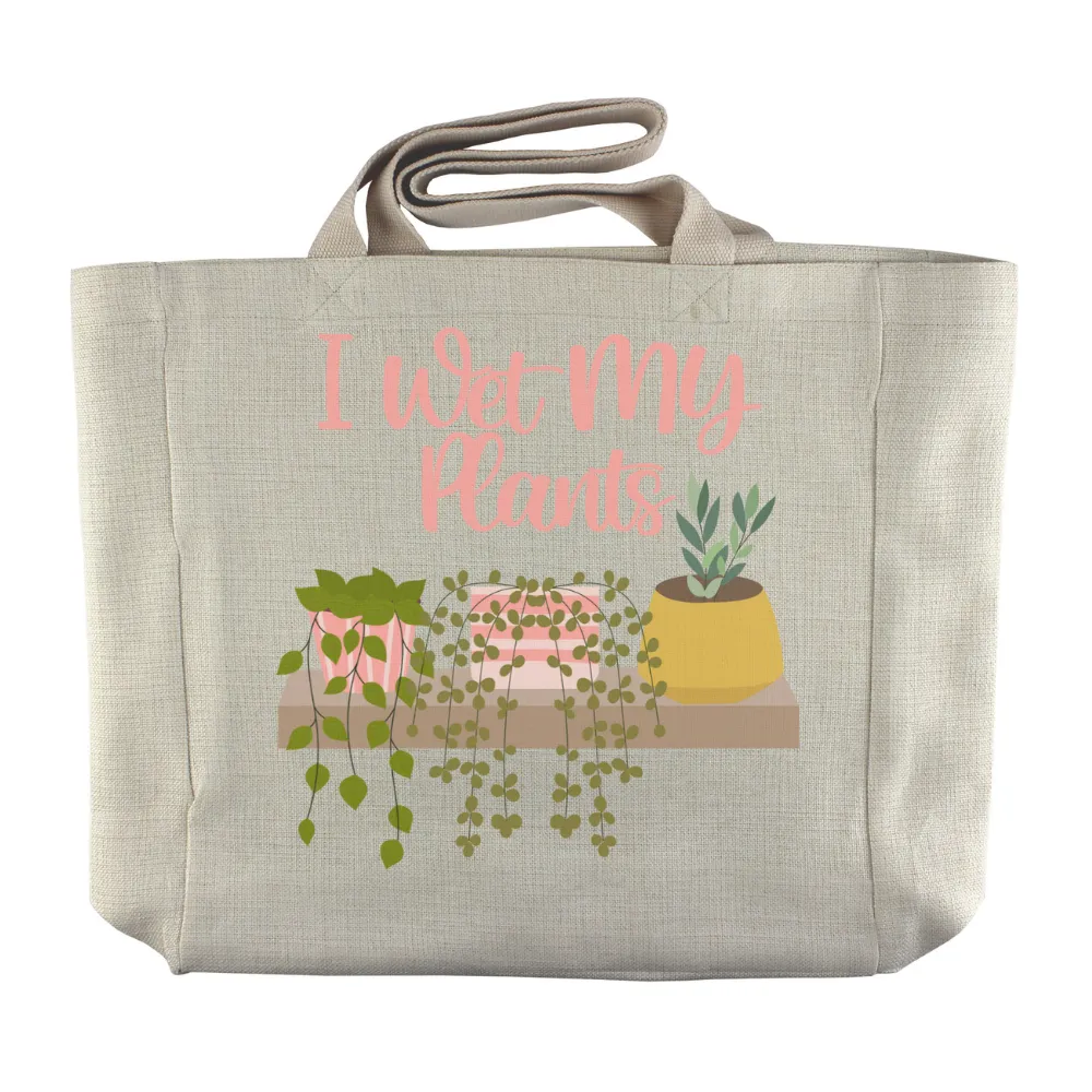 I Wet My Plants | Houseplant Reusable  Grocery Tote