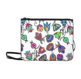 Indigenous Paisley - White Slim Clutch Bag