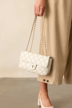 It's About Time Ivory Studded Handbag