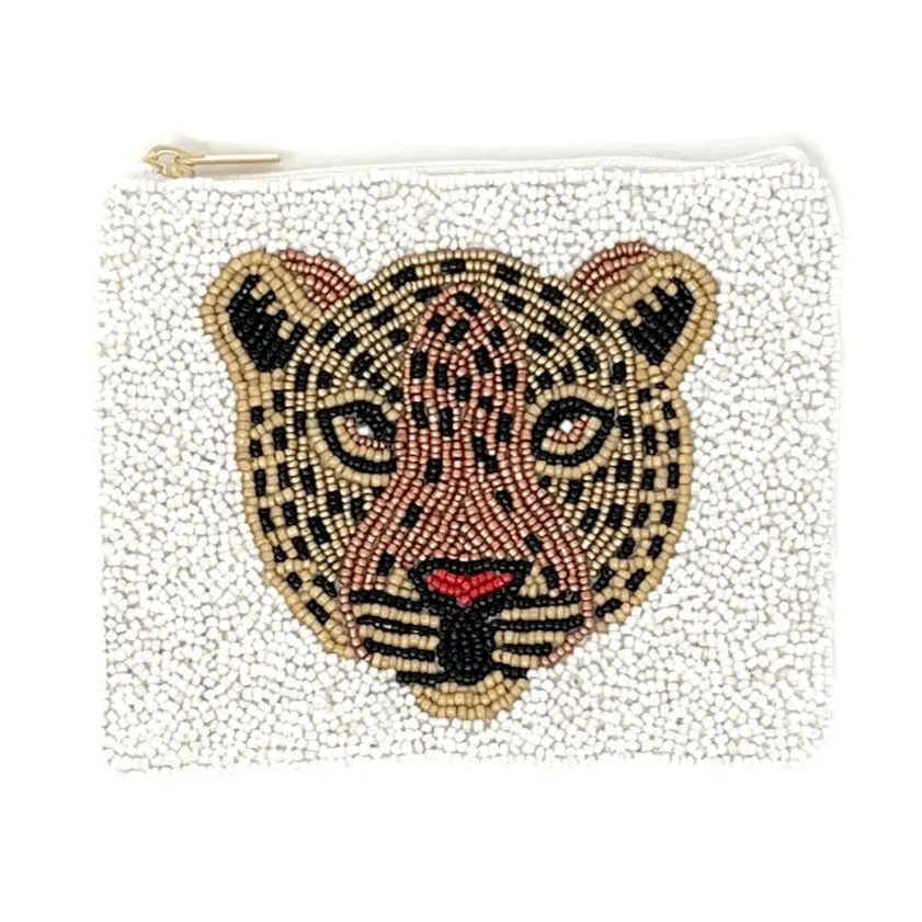 Jaguar Beaded Coin Purse