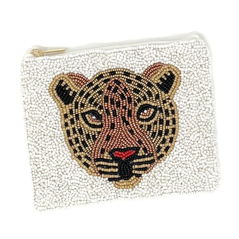 Jaguar Beaded Coin Purse