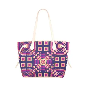 Kaleidoscope Bleu Clover Canvas Tote Bag