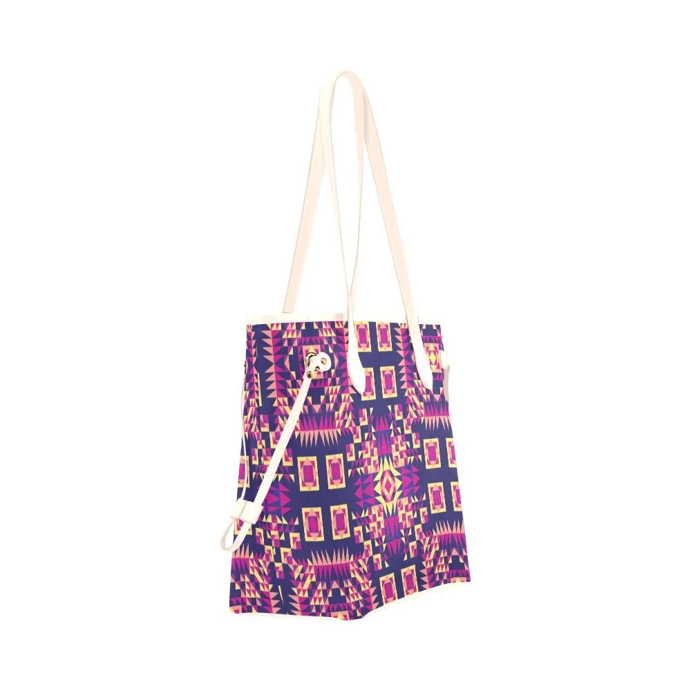 Kaleidoscope Bleu Clover Canvas Tote Bag