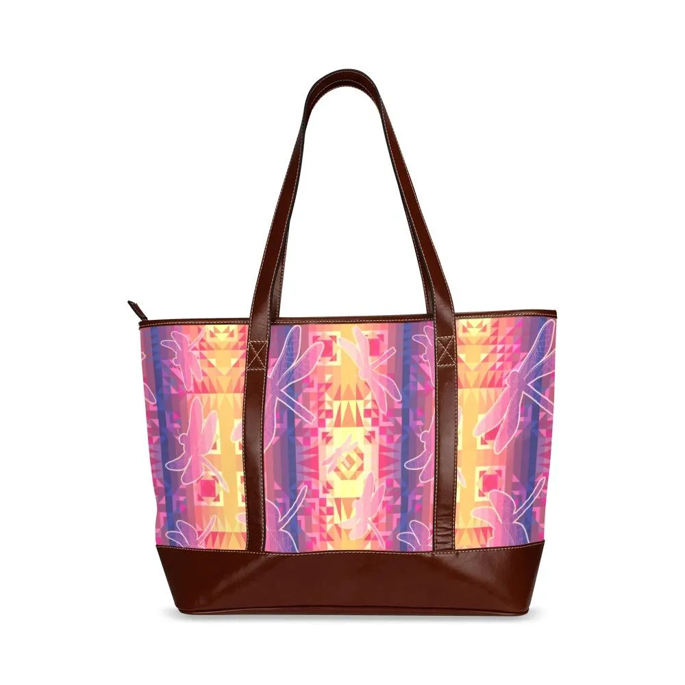 Kaleidoscope Dragonfly Tote Handbag