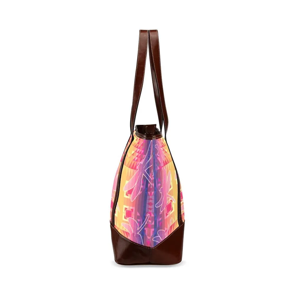 Kaleidoscope Dragonfly Tote Handbag