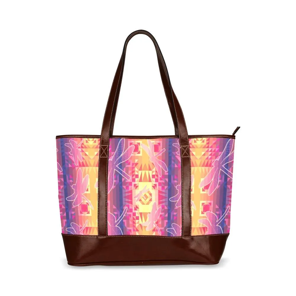 Kaleidoscope Dragonfly Tote Handbag